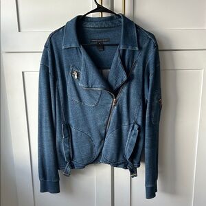 Marc By Marc Jacobs Chambray Denim Moto Jacket